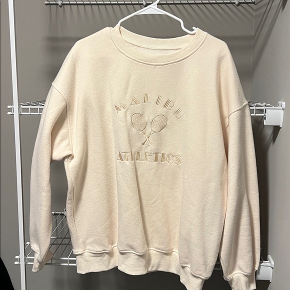 Sunkissed Coconut Tops - NWT * Cream Malibu Athletics Sweatshirt Size XL